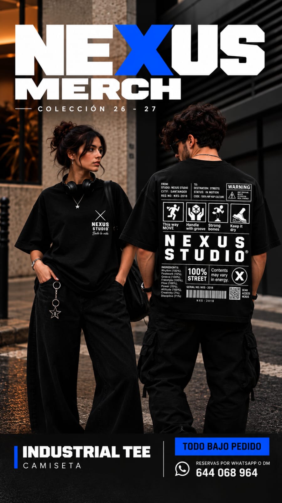 Camiseta Industrial Tee negra de Nexus Studio