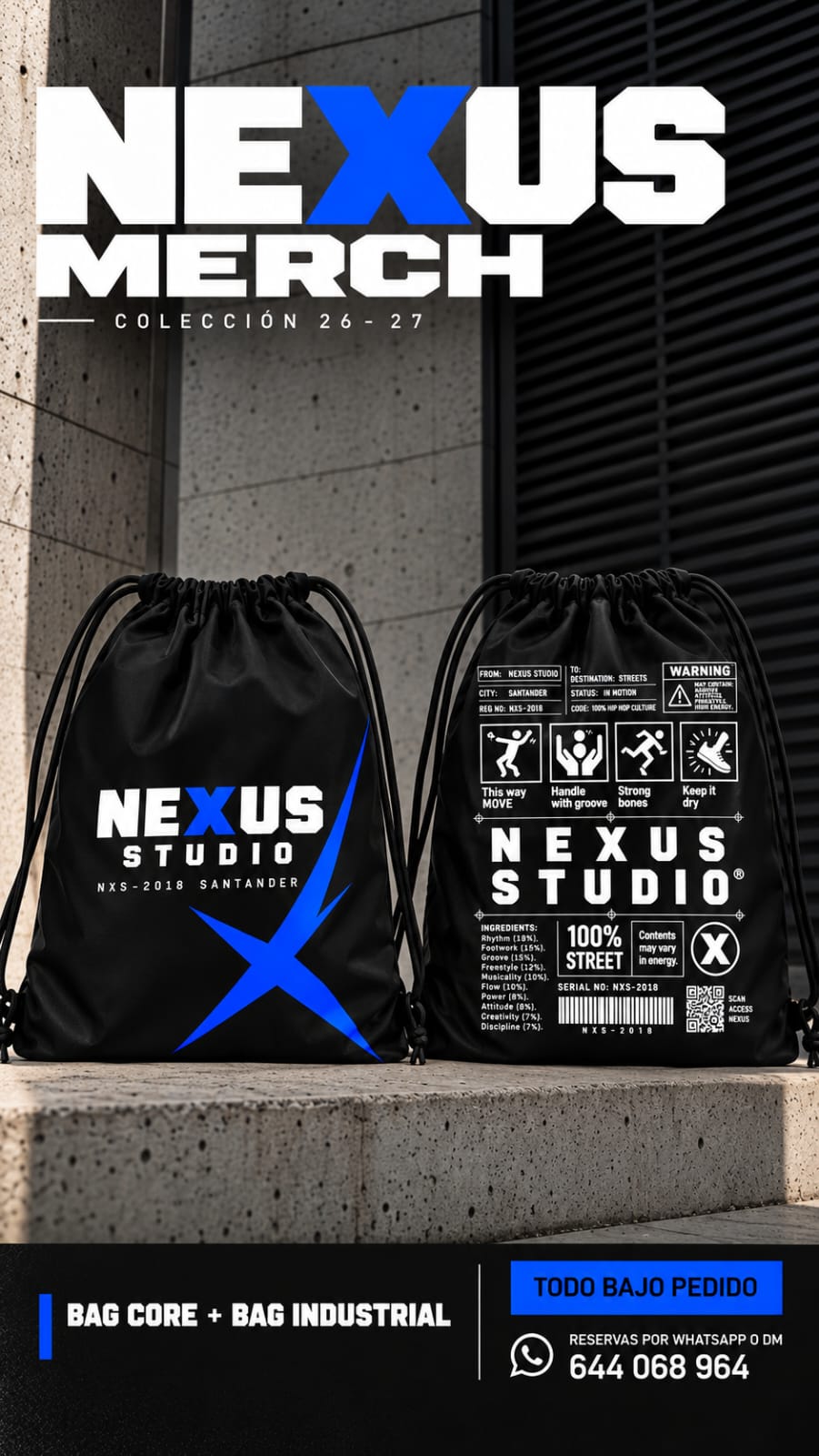 Mochilas de cuerdas Bag Core y Bag Industrial